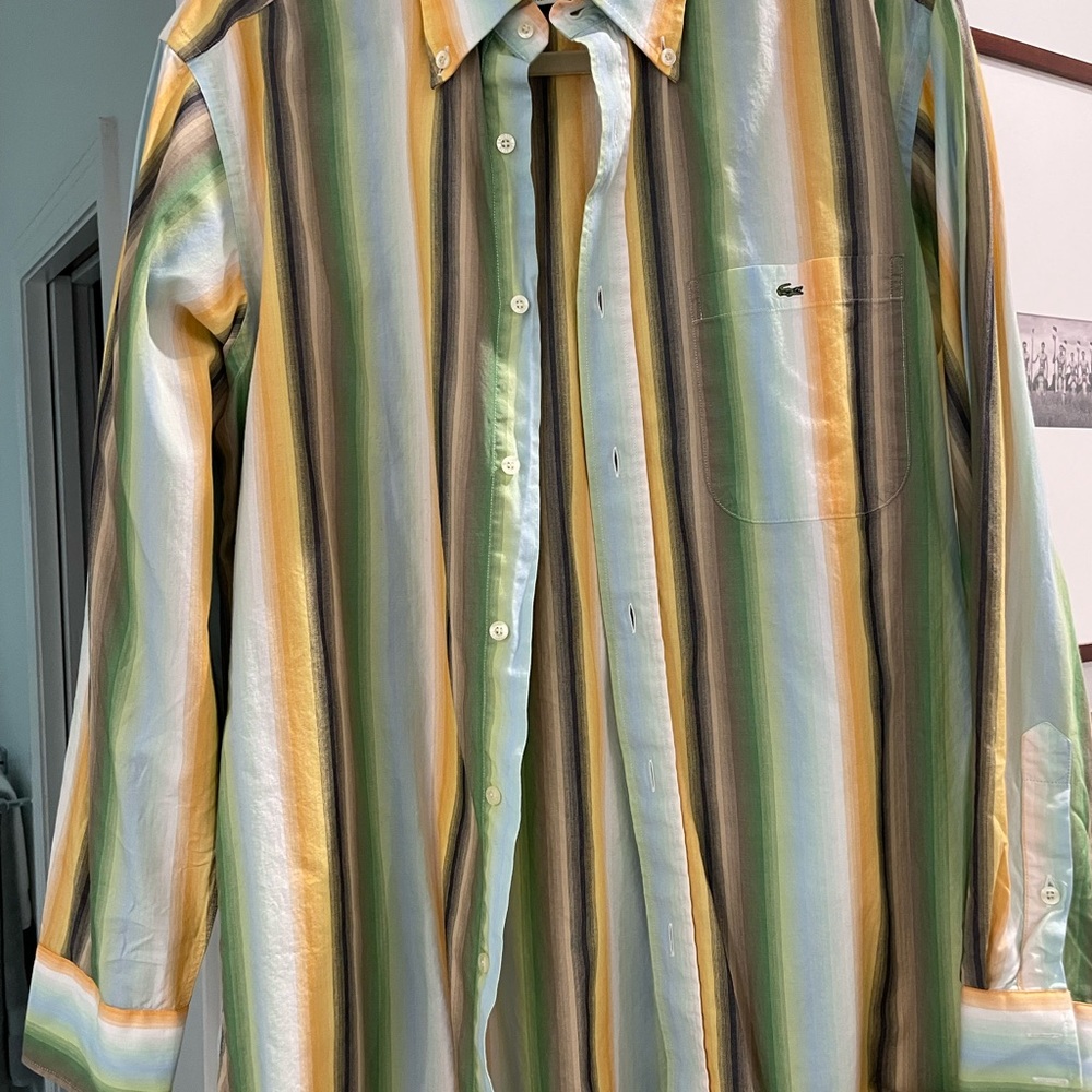 Lacoste men’s long sleeved shirt.  Size 40.